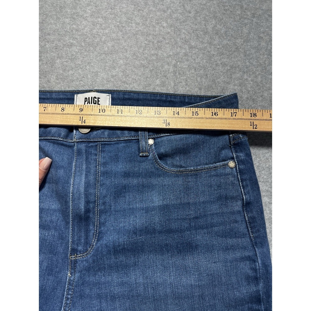 Paige High Rise Bell Canyon Flare Jeans Size33 Women's Light Blue Stretch NWT - Picture 3 of 7
